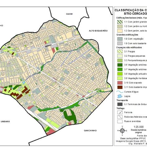 Mapa do Bairro de Sítio Cercado .